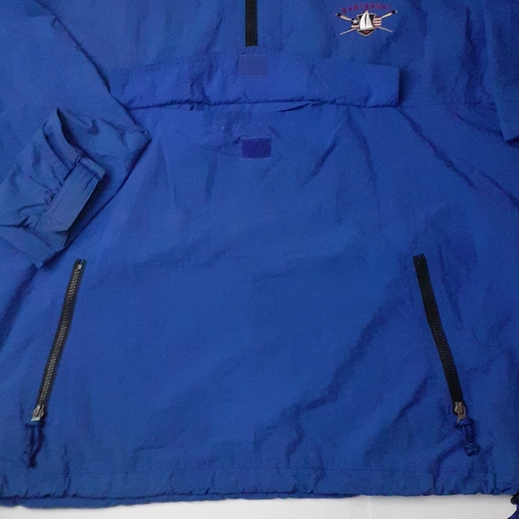 Cheyenne River Rain Jacket Hoodie Blue Nantucket Sailng Team Emblem Size Large - Picture 2 of 12